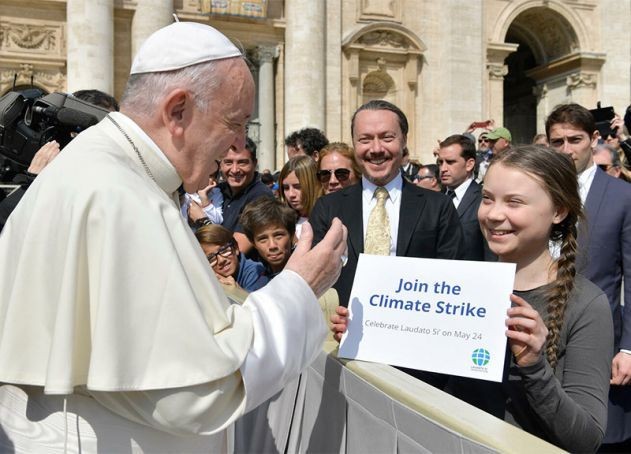 0419 JPIC Healy b2ap3 large pope francis greta thunberg climate change rome