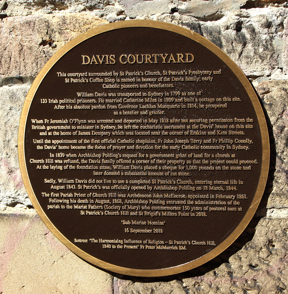 0918 St Pats courtyard 1 150th plaques 12