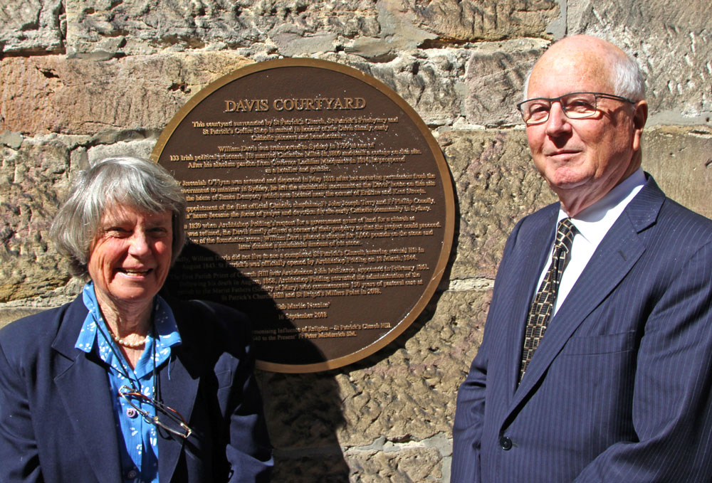 0918 St Pats courtyard 1a 150th plaques 15