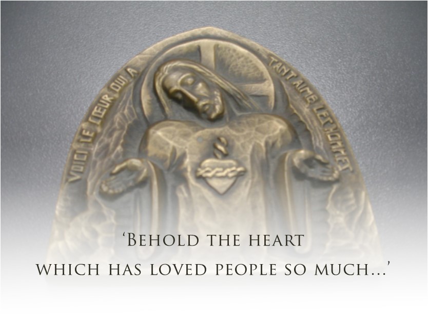 Sacred Heart plaque c text