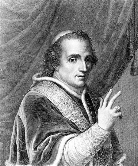0222 Pope Pius vii engraved