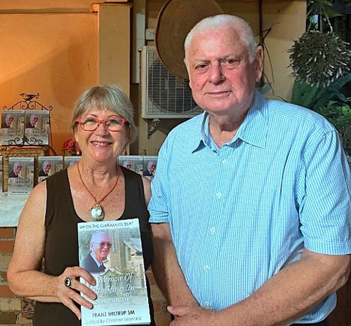 0323 Miltrup book launch 1 1 Christine Leonard with Fr Harry Moore Sm