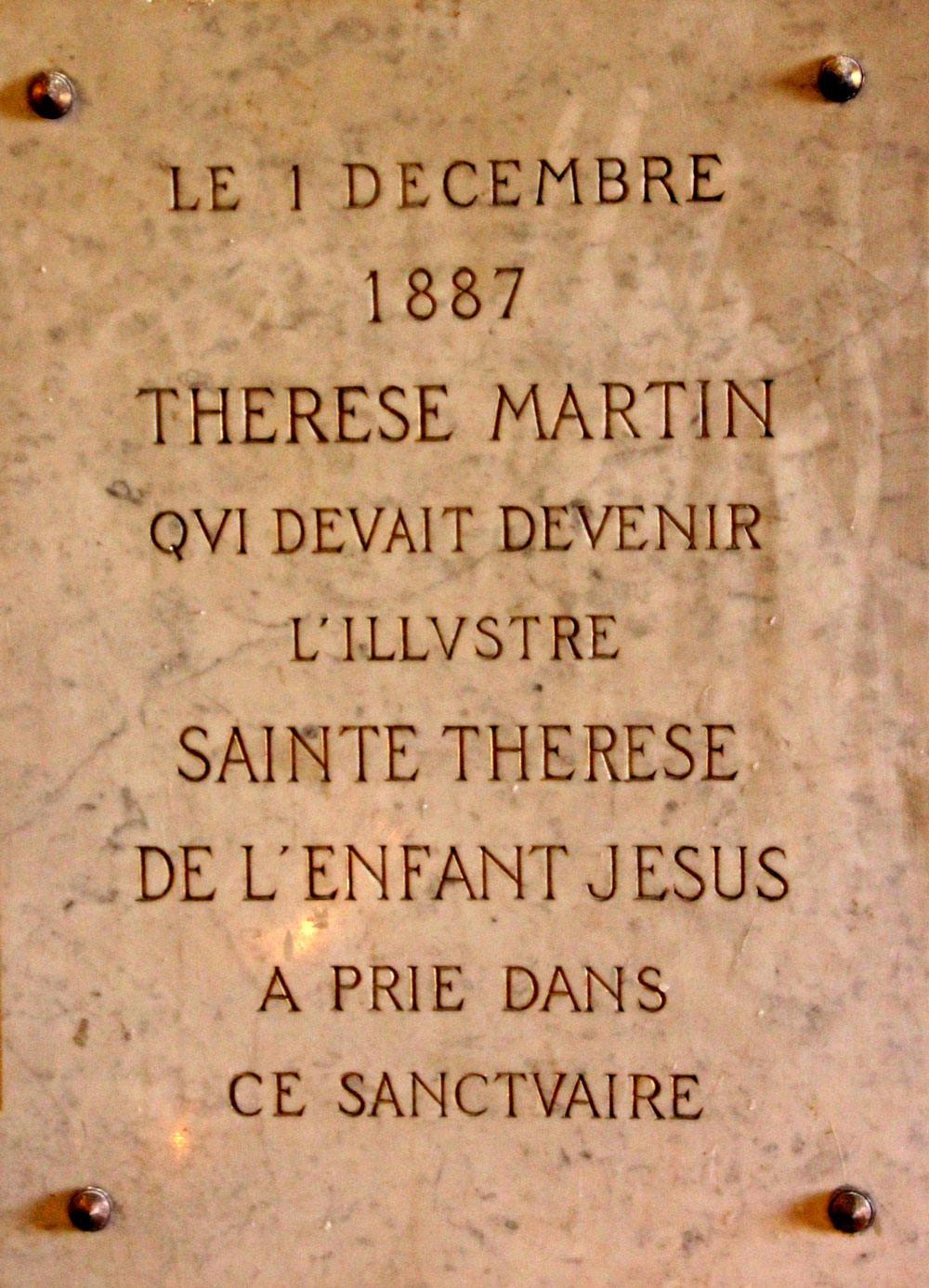 1218 StTherese 0715 Fourviere plaque T Martin pscrp